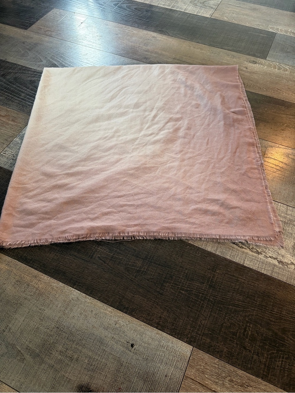 LC Lauren Conrad Pink Ombre Oversized Square Scarf Wrap Fringe